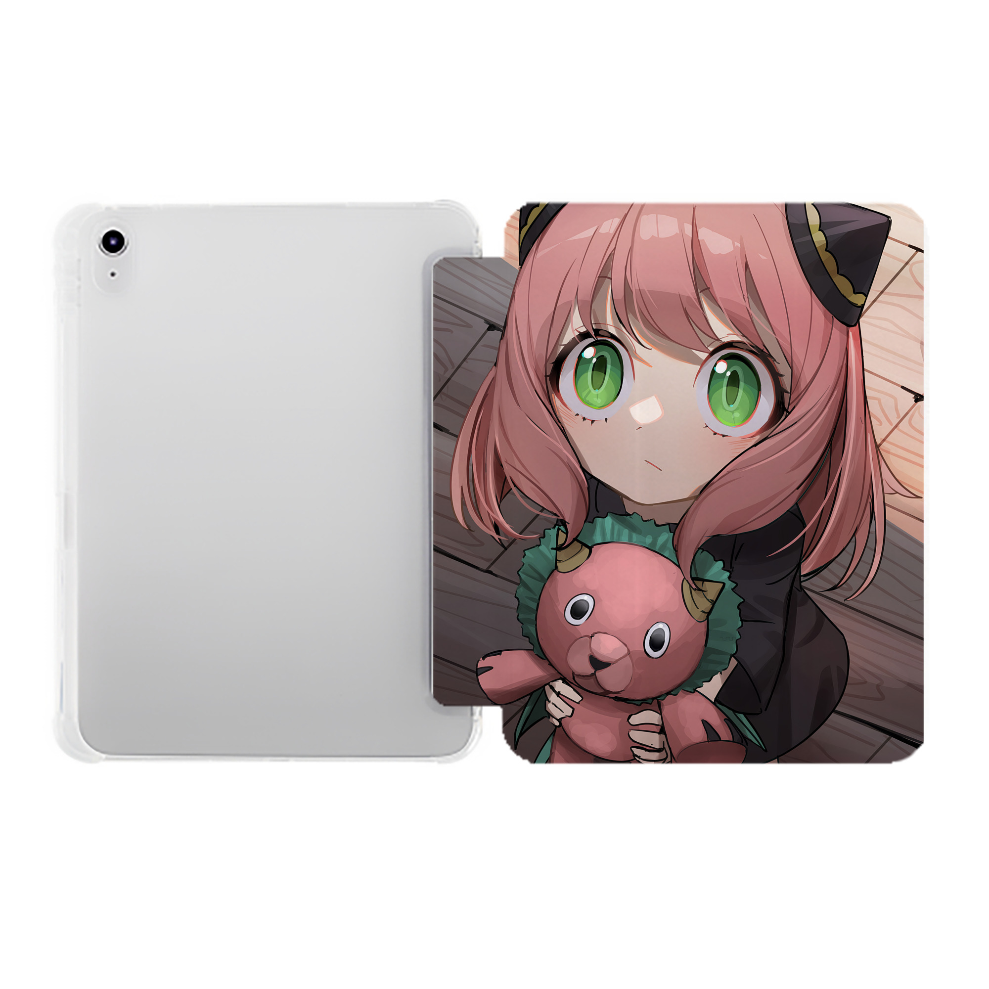 （画像用） SPY×FAMILY间谍家家酒 IPad ケース ペン収納付き 三つ折りスタンド PUレザー×シリコン 対応機種9.5/10.5/10.9インチ